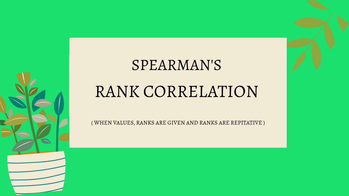 SPEARMAN RANK CORRELATION