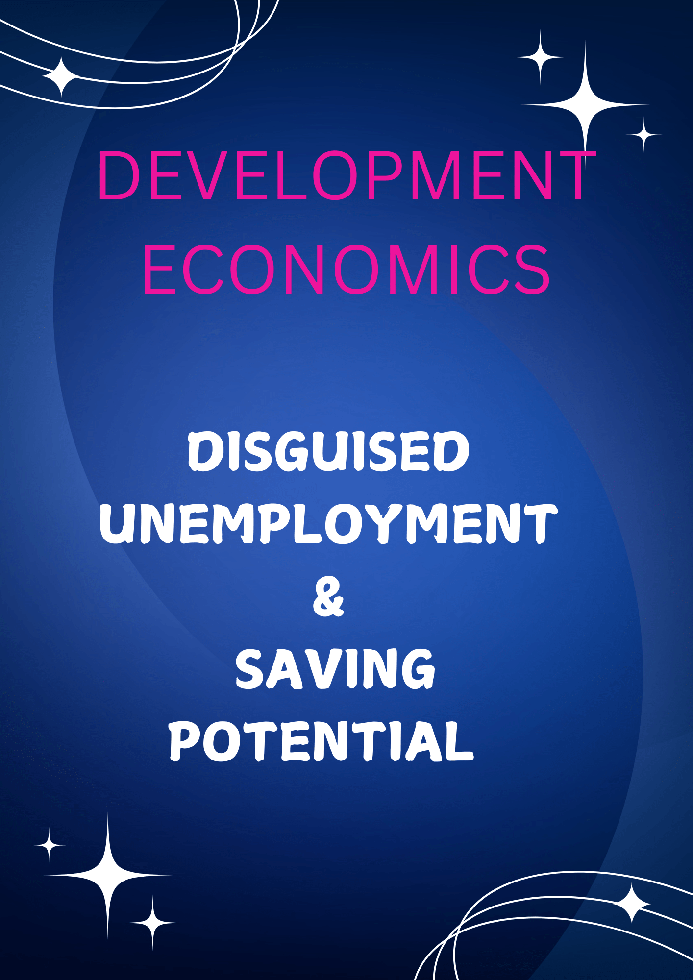 Do Saving Potentials are the results of Disguised Unemployment ?